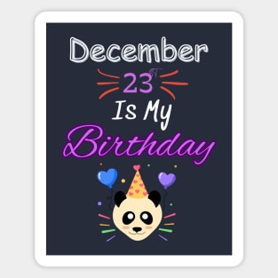 december 23 st is my birthday Magnet